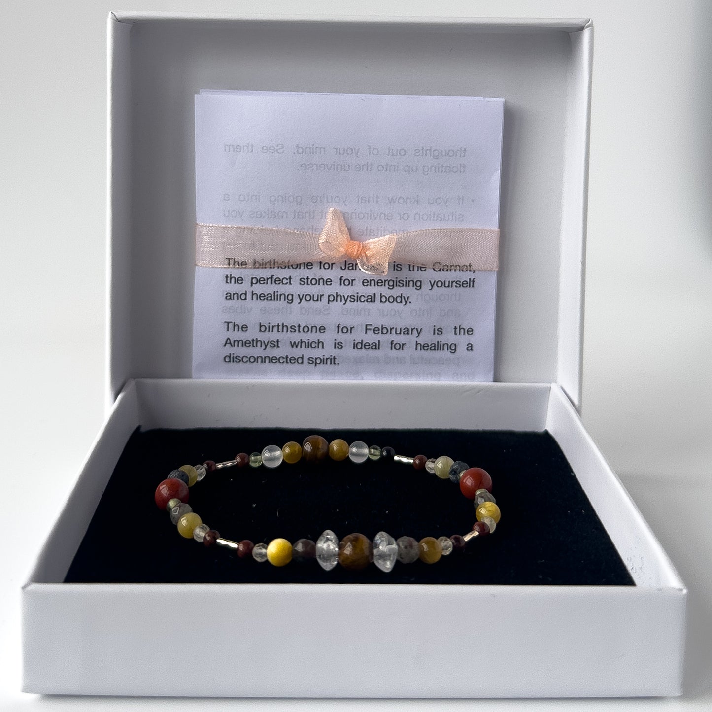 Libra Healing Crystal bracelet for Confidence in gift box