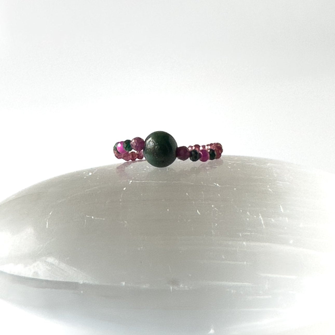 Love And Compassion Healing Crystal ring for Sagittarius or Capricorn