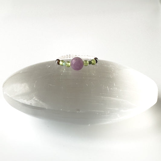 Love Birthstone Healing Crystal ring for Pisces or Libra