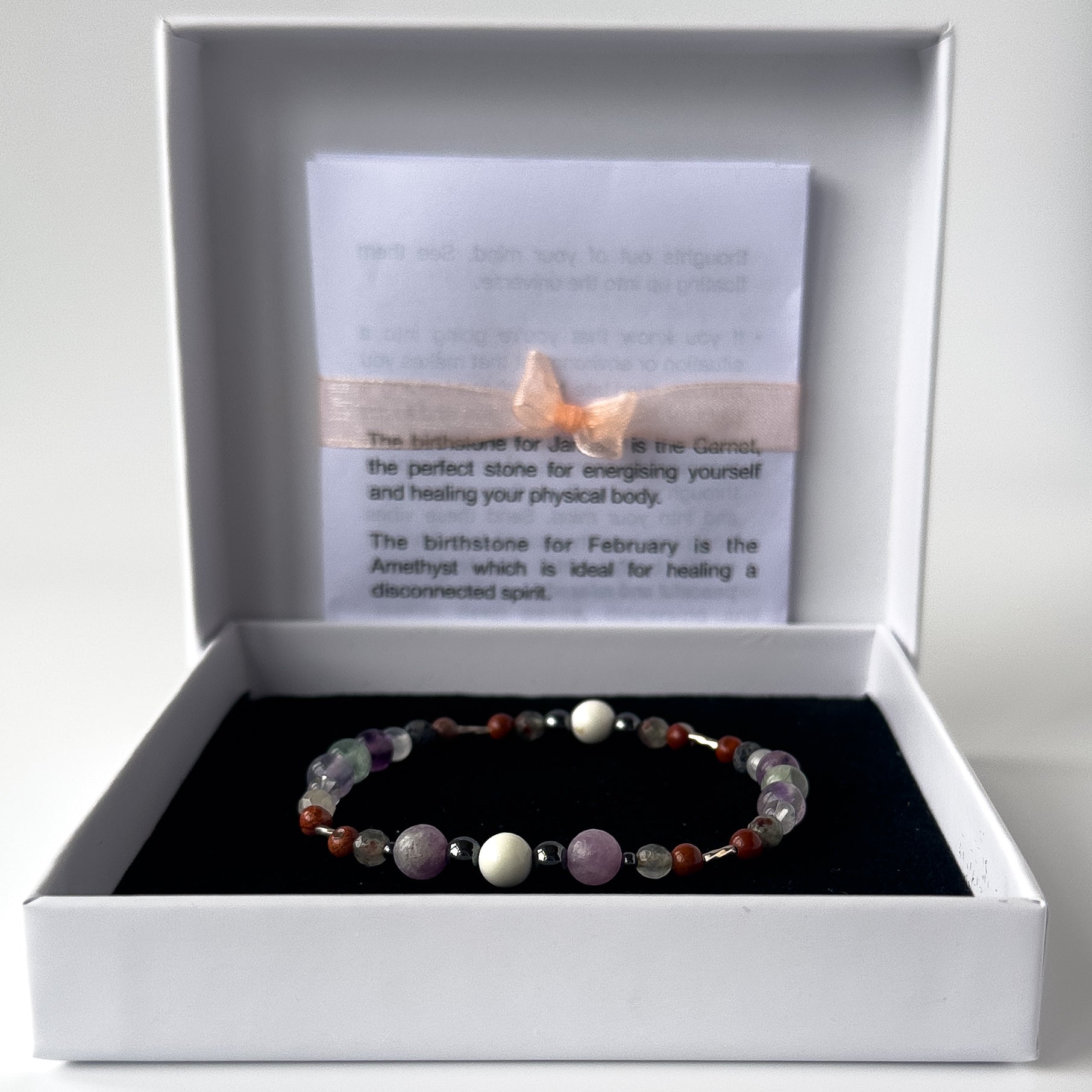 Pisces Birthstone Healing Crystal bracelet for Confidence and Self-esteem in gift box