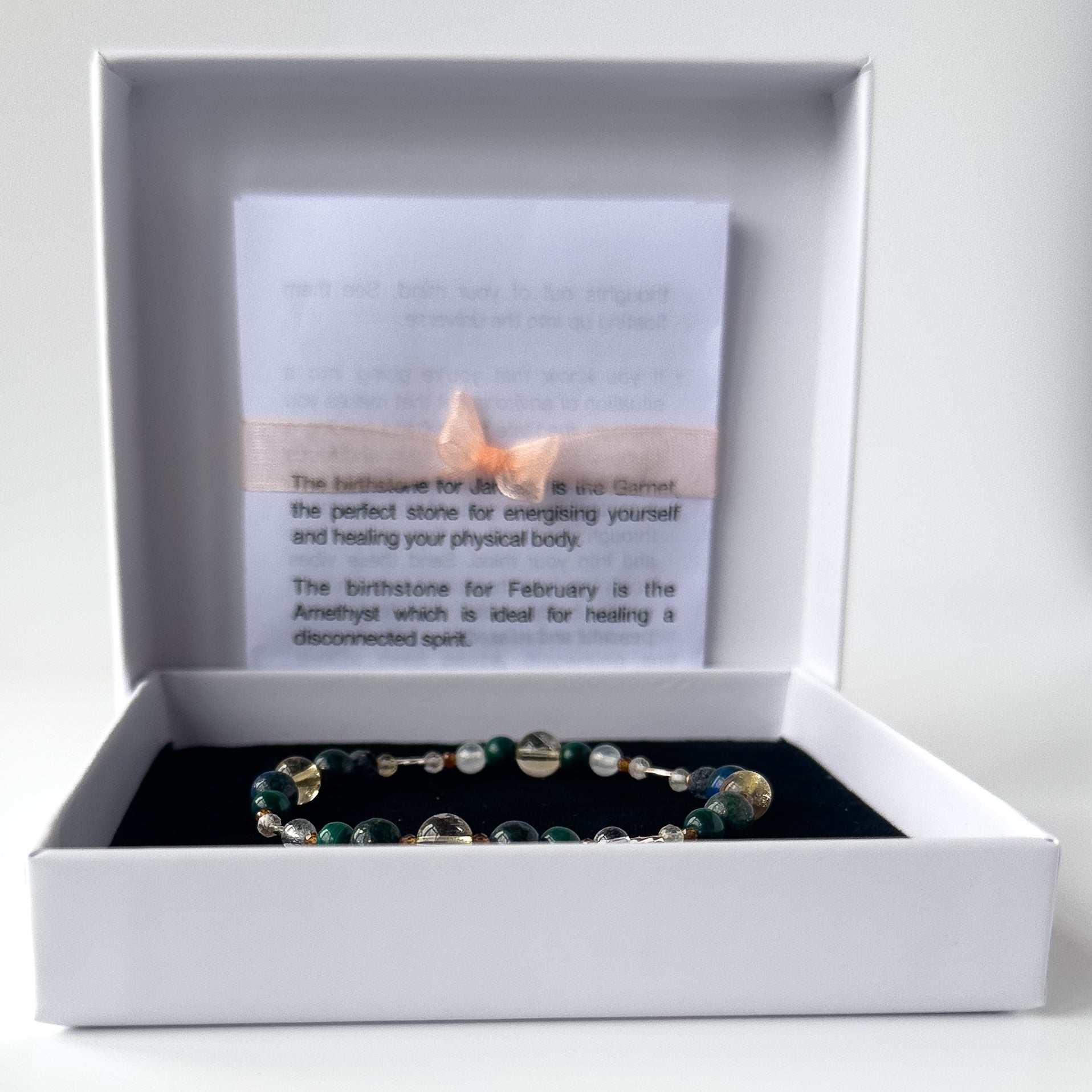 Sagittarius birthstone Healing Crystal bracelet for Love and Compassion in box