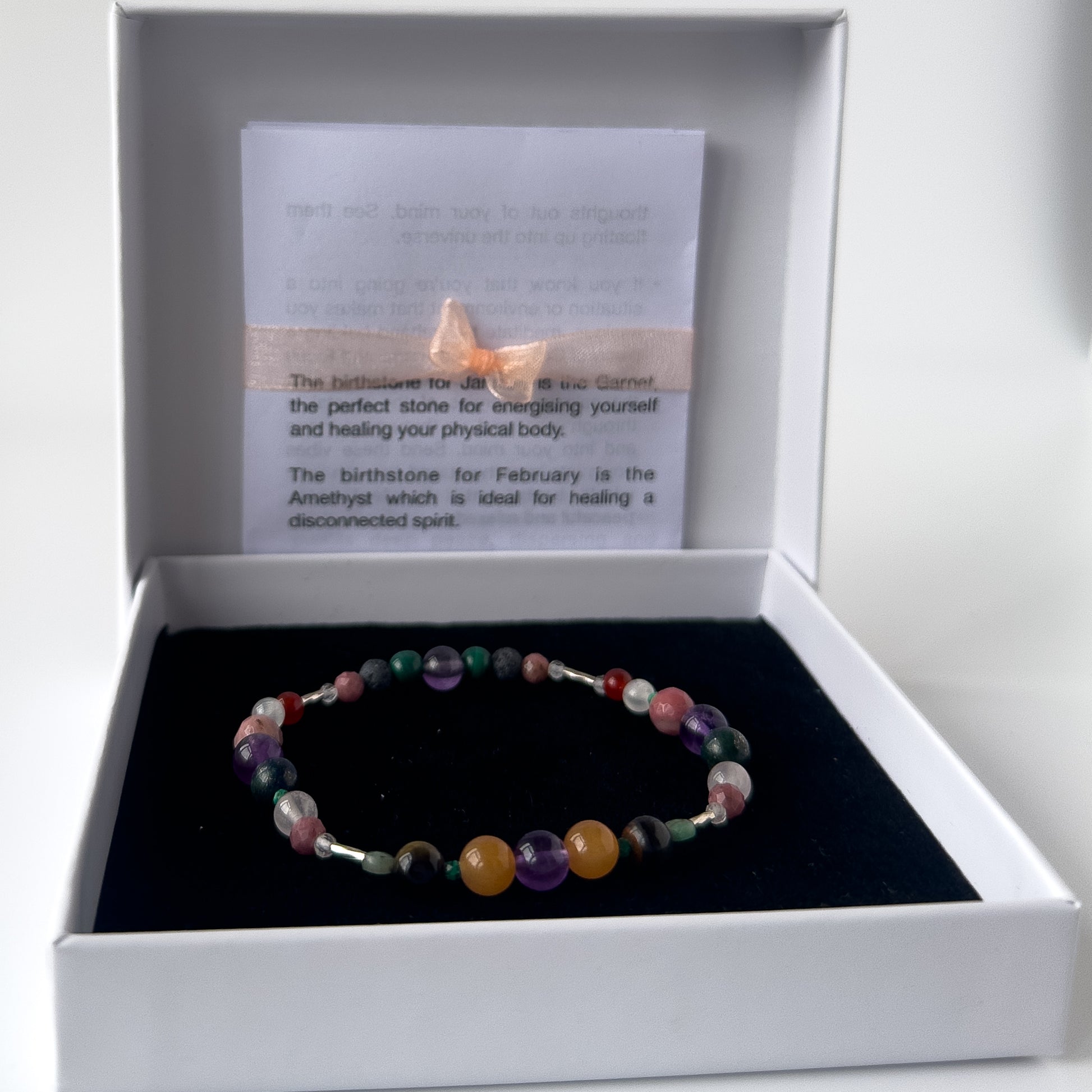 Taurus Birthstone Healing Crystal bracelet for Grief & Loss support in box
